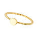 Ring Twist mit Pl�ttchen, 18 K Gelbgold vergoldet