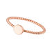 Ring Twist mit Pl�ttchen, 18 K Ros�gold vergoldet