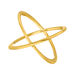 Ring X Cross, 18 K Gelbgold vergoldet
