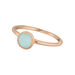 Stacking Ring, Aqua Chalzedon, 6mm, 18 K Rosegold vergoldet