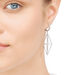 Ohrringe Trapez mit Diamanten, 18 Karat Gelbgold 