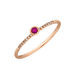 Verlobungsring Petite, Ruby, 14 Karat Rosegold