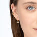 Earcuff Cross CZ, 18 K Gelbgold vergoldet 