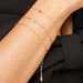 Armkette Smaragd, 14 Karat Gelbgold 