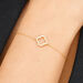 Armkette Clover mit Diamanten, 18 Karat Gelbgold 