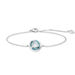 Armkette Blue Topaz, 14 Karat Wei�gold 