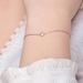 Armkette Cabochon, Labradorite, 14 Karat Rosegold 