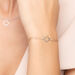 Freundschaftsarmband GENTLE CLOVER, 14 Karat Wei�gold 