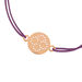 Freundschaftsarmband Disc CLOVER, 14 Karat Rosegold 
