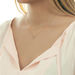 Halskette Clover mit Diamanten, 18 Karat Gelbgold 