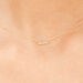 Halskette Horizontal Bar, Diamant, 14 Karat Gelbgold 