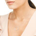Halskette Circle Gro� mit Diamanten, 18 Karat Wei�gold 