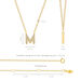 Halskette Letter M, 14 K Gelbgold mit Diamanten 