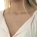 Halskette Blauer Topas, 14 Karat Wei�gold 