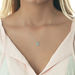 Halskette Blauer Topas, 14 Karat Wei�gold 