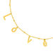 Fu�kette L O V E, 18 K Gelbgold vergoldet 