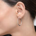 Creole Circle M mit Diamanten, 30mm, 18 Karat Gelbgold 