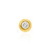 Single Piercing mit Diamant, Rundfassung, 14 Karat Gelbgold 