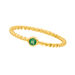 Ring Twist Smaragd, 14 Karat Gelbgold 