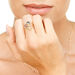 Ring Amethyst mit Diamanten, 14 Karat Gelbgold 