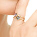 Ring Amethyst mit Diamanten, 14 Karat Gelbgold 