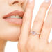 Ring Amethyst mit Diamanten, 14 Karat Wei�gold 