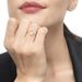 Ring Kleeblatt mit Diamanten, 18 Karat Gelbgold 