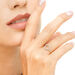 Ring Kleeblatt mit Diamanten, 18 Karat Wei�gold 