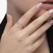 Ring Herz mit Diamanten, 18 Karat Wei�gold 