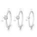 Verlobungsring Classic Solitair 0,04ct, 14 Karat Wei�gold, Gr.52 
