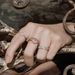 Ring Herz mit Diamanten, 18 Karat Gelbgold 