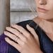 Ring Double mit Diamanten, 18 Karat Wei�gold 