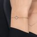 Freundschaftsarmband Kleeblatt mit Diamanten, 18 Karat Rosegold 