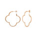 Creole Kleeblatt, 35mm, 18 K Rosegold vergoldet 