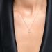 Halskette Kreuz mit Diamanten, 18 Karat Rosegold 