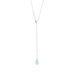 Y-Halskette Gem Drop, Aqua Chalzedon, 925 Sterlingsilber 