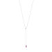 Y-Halskette Gem Drop, Amethyst, 925 Sterlingsilber 