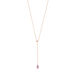 Y-Halskette Gem Drop, Amethyst, 18 Karat Rosegold vergoldet 
