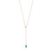 Y-Halskette Gem Drop, Gr�ner Achat, 18 Karat Rosegold vergoldet 
