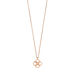 Halskette Clover Charm, 18 Karat Rosegold vergoldet 