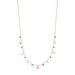 Halskette Platelet T�rkis, 18 Karat Rosegold vergoldet 