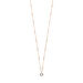 Halskette Solit�r, Blauer Topaz, 18 Karat Rosegold vergoldet 
