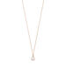 Halskette Peace mit Zirkonia, 18 Karat Rosegold vergoldet 