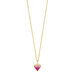 Halskette Pink Valentine, 18 Karat Gelbgold vergoldet 