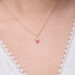 Halskette Pink Valentine, 18 Karat Gelbgold vergoldet 