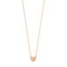 Halskette Heart-Disc, 18 Karat Rosegold vergoldet 