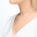 Halskette SPARKLE CROSS, 18 Karat Rosegold vergoldet 