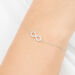 Armkette Infinity mit Diamanten, 18 Karat Wei�gold 