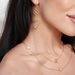 Lange Halskette Clover Charm, 18 Karat Gelbgold vergoldet 