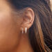 Earcuff Bubbles, 10 mm, 18 K Rosegold vergoldet 